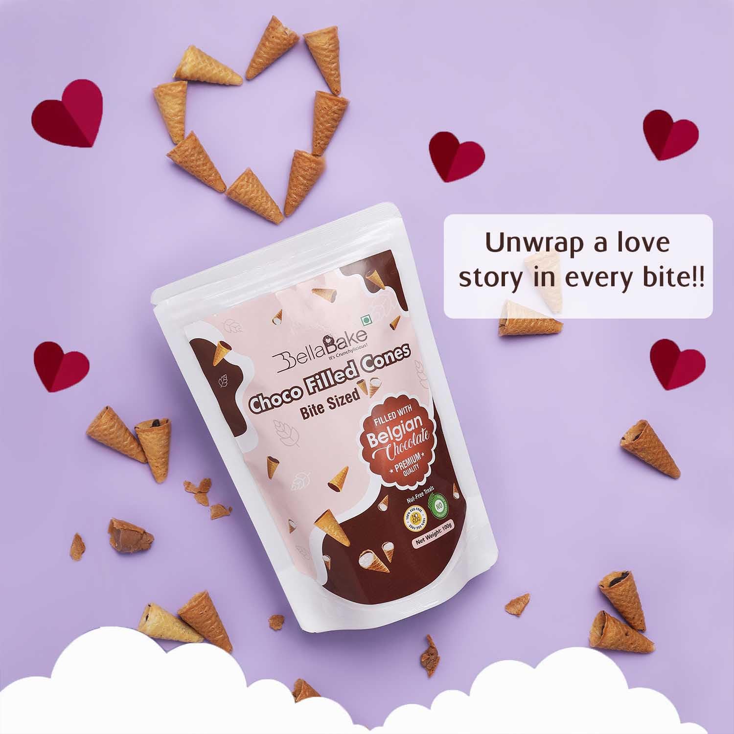 Bite Sized Waffle Mini Cones Belgian Flavour