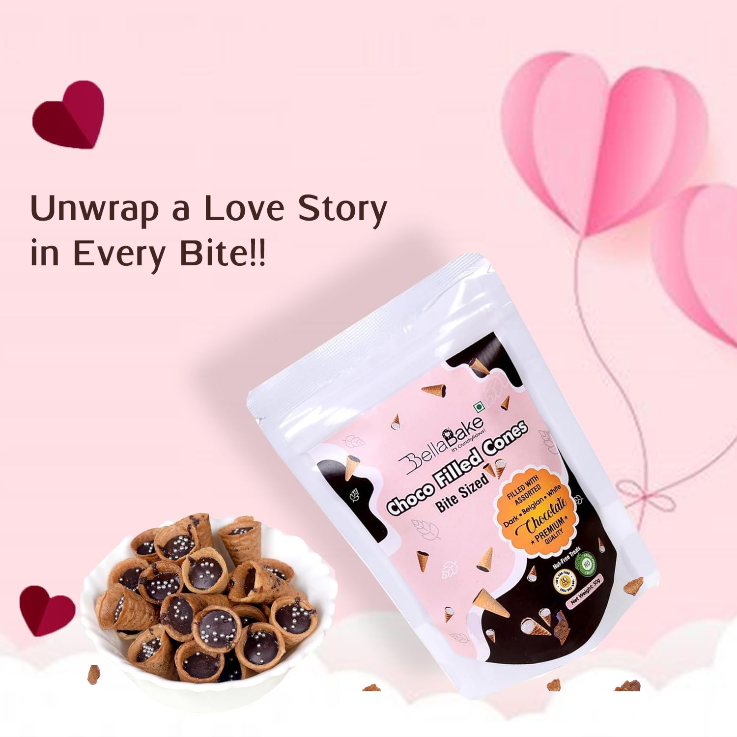 Bite Sized Waffle Mini Cones Assorted Flavor