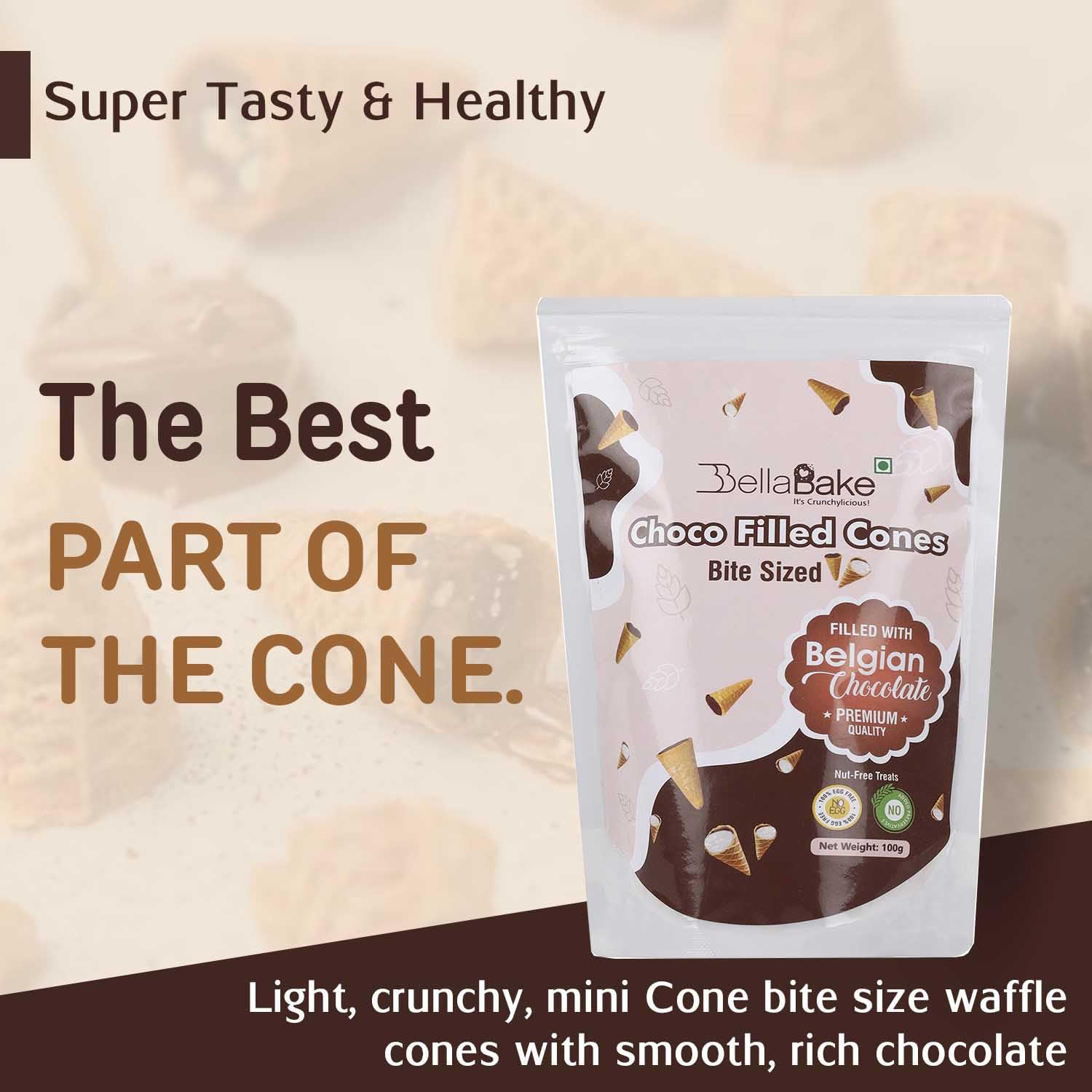 Bite Sized Waffle Mini Cones Belgian Flavour