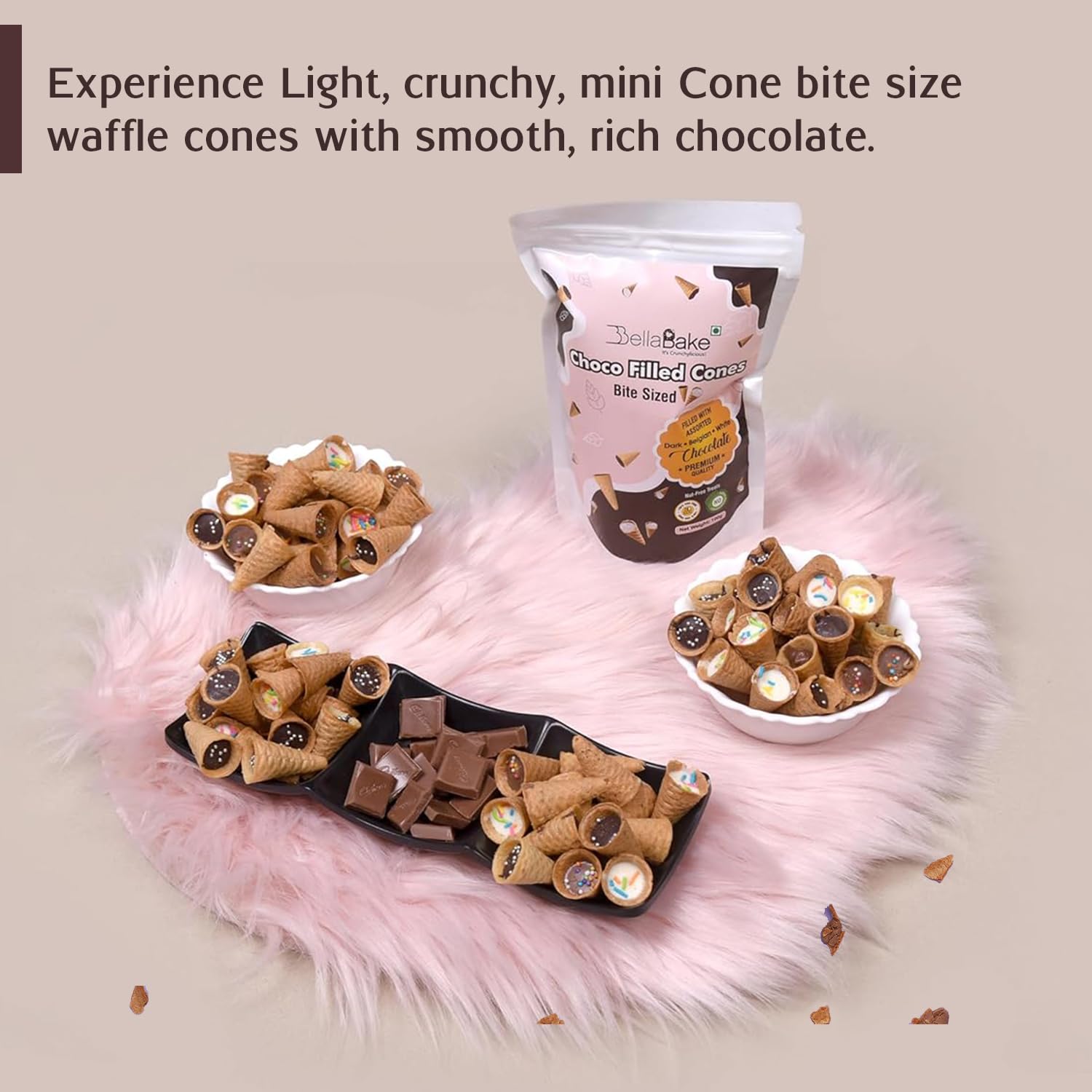 Bite Sized Waffle Mini Cones Assorted Flavor