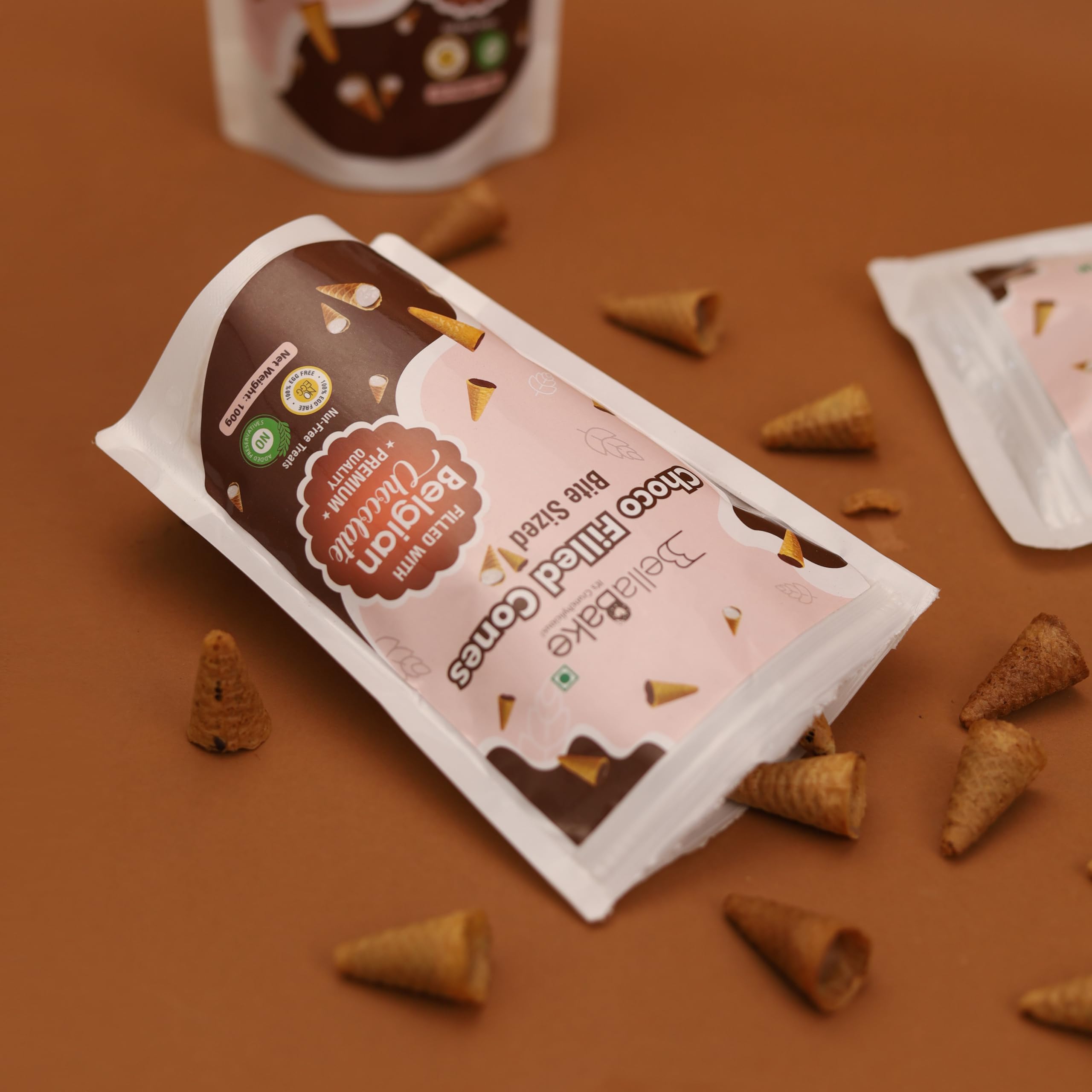 Bite Sized Waffle Mini Cones Belgian Flavour