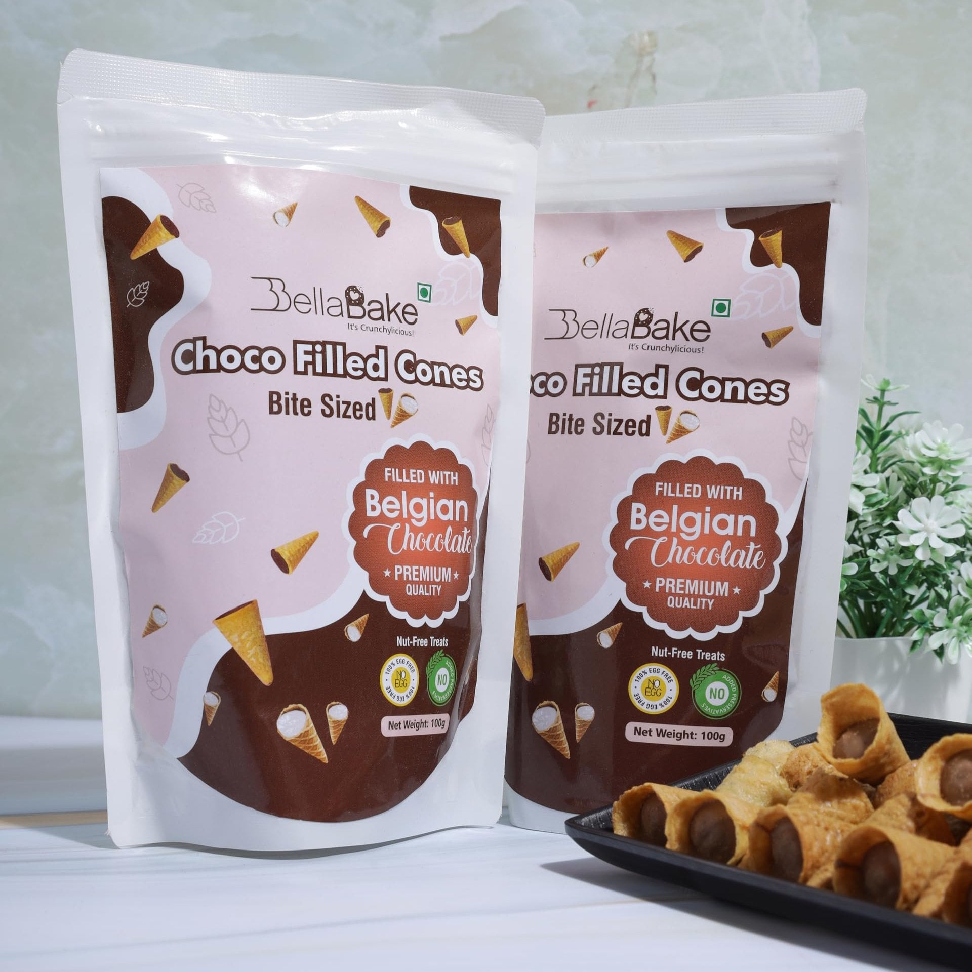 Bite Sized Waffle Mini Cones Belgian Flavour