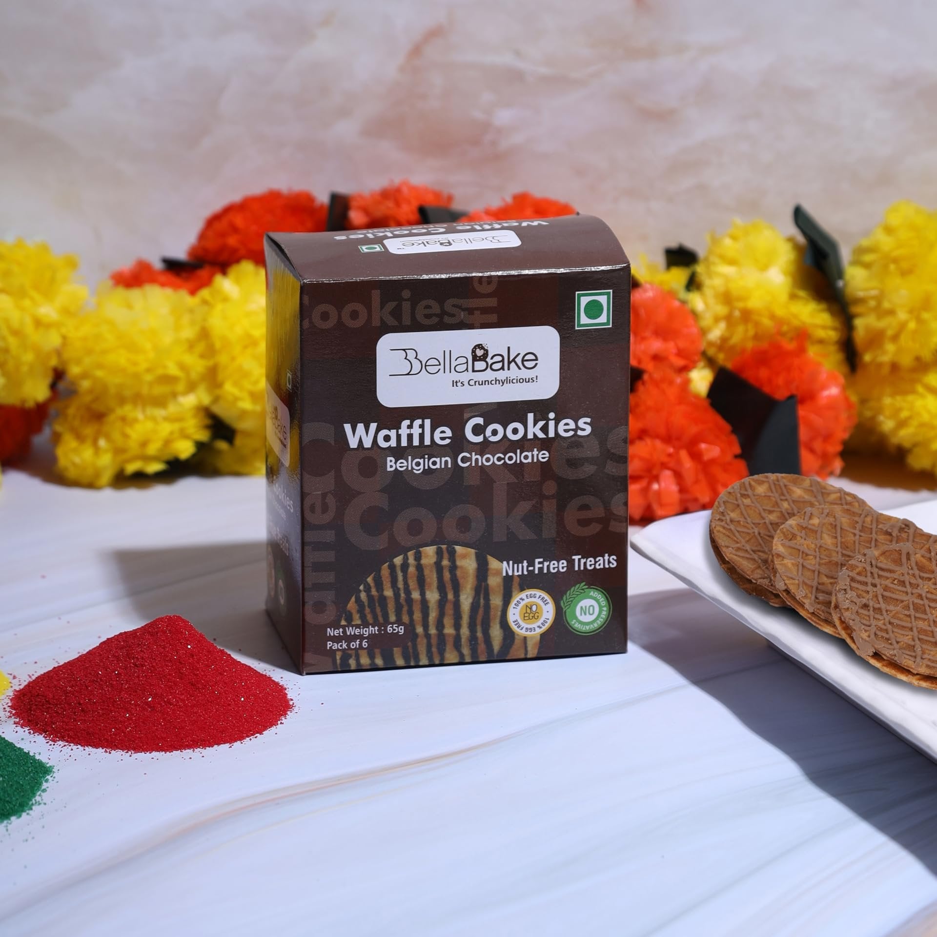 Waffle Cookies Belgian-(Pack of 6 | 65 Gram)