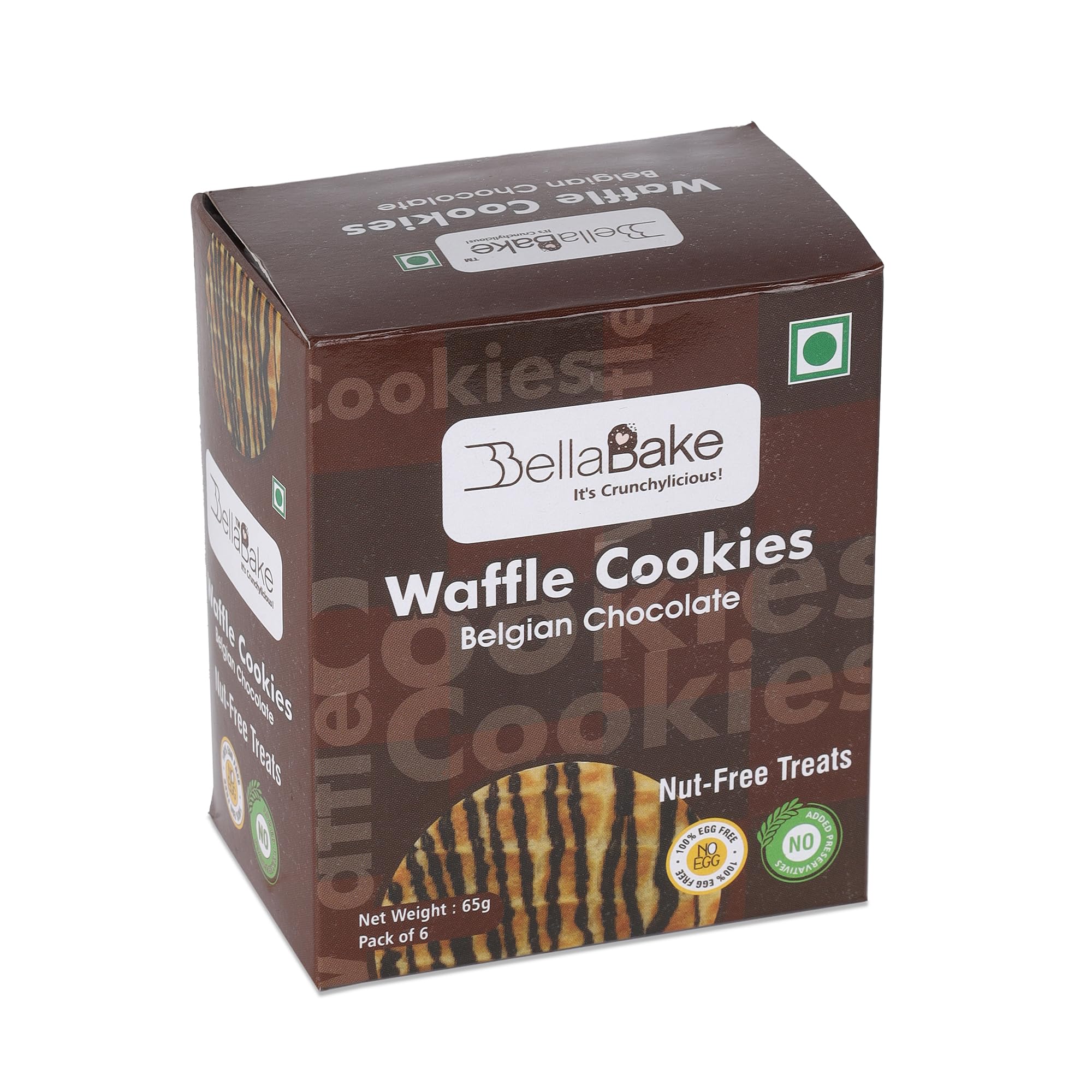 Waffle Cookies Belgian-(Pack of 6 | 65 Gram)