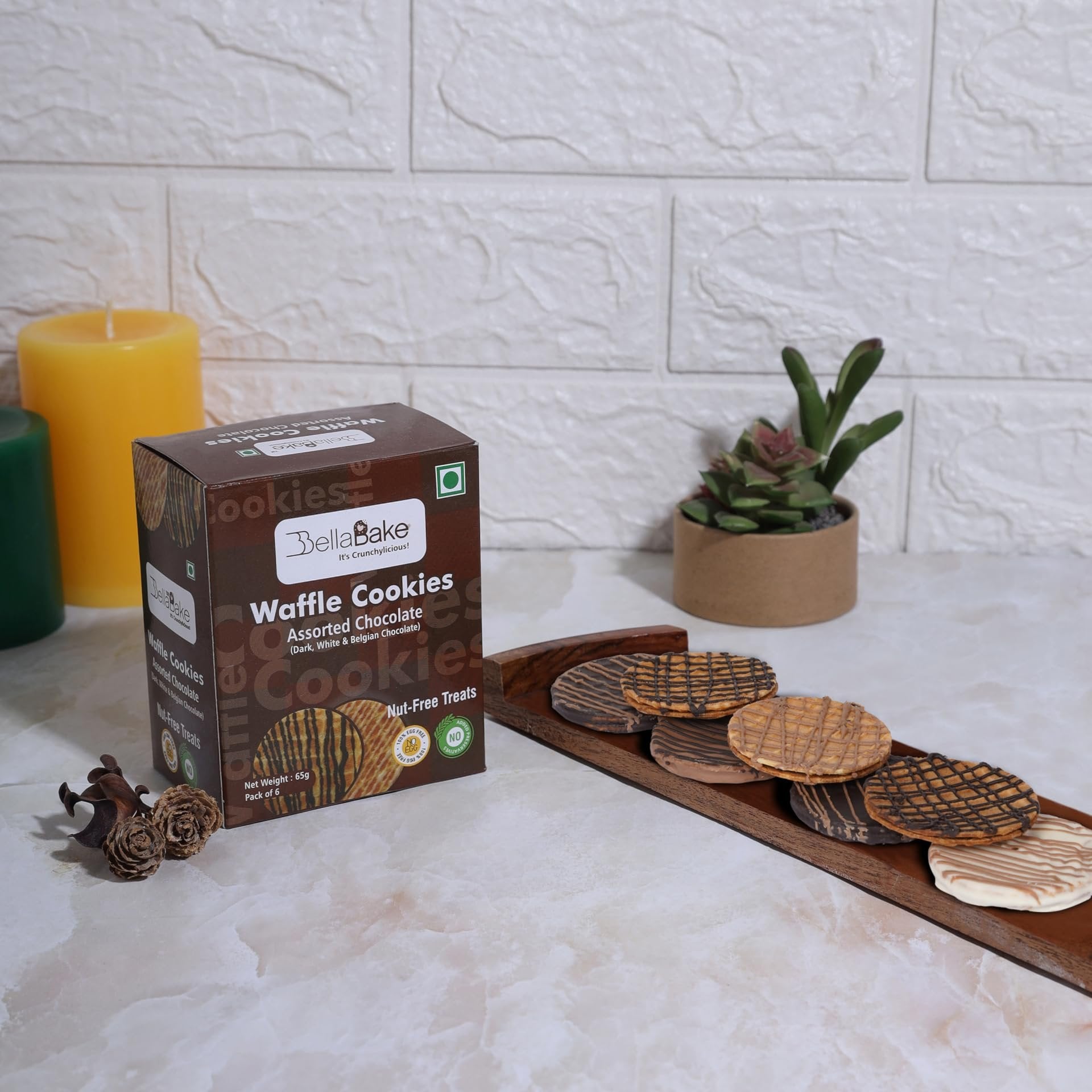 Waffle Cookies Assorted-(Pack of 6 | 65 Gram)