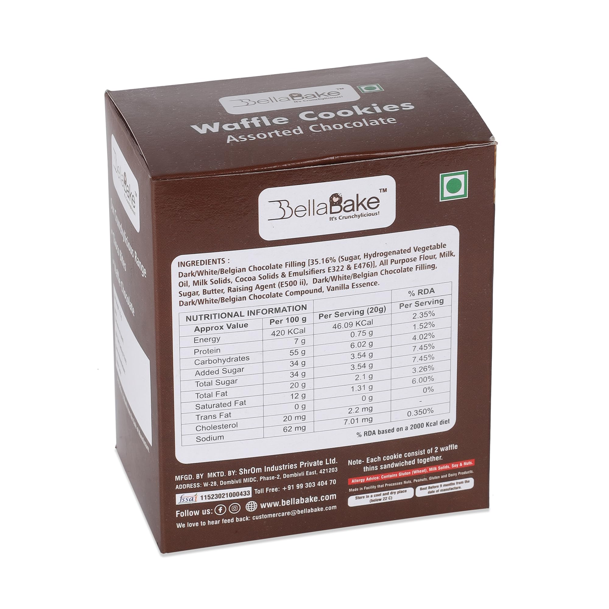 Waffle Cookies Assorted-(Pack of 6 | 65 Gram)