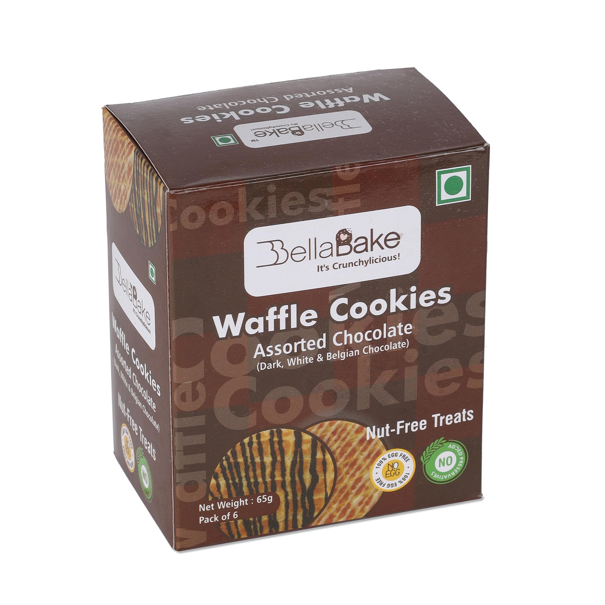 Waffle Cookies Assorted-(Pack of 6 | 65 Gram)