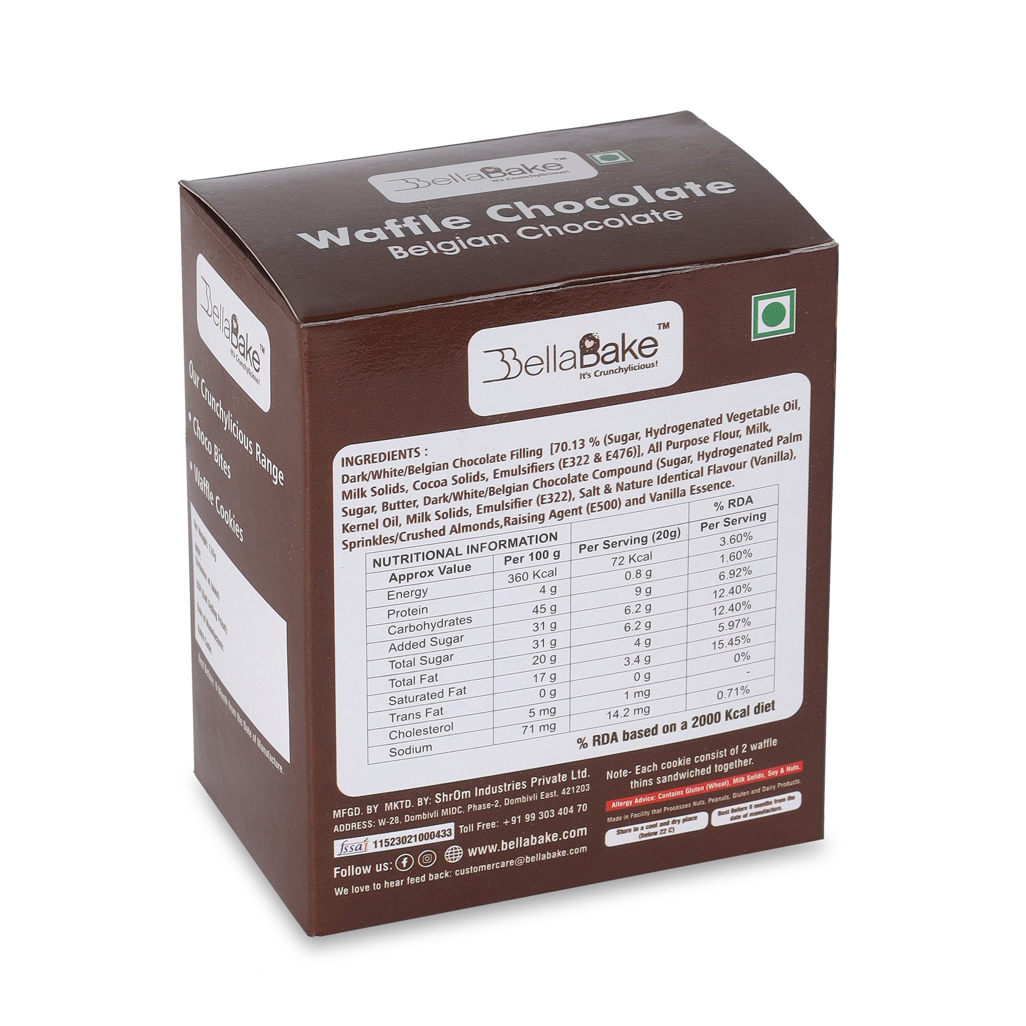 Waffle Chocolate Assorted-(Pack of 6 | 120 Gram)