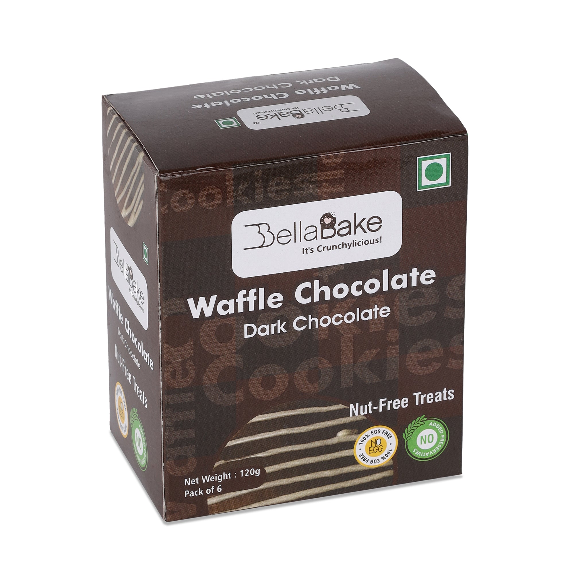 Waffle Chocolate Dark-(Pack of 6 | 120 Gram)