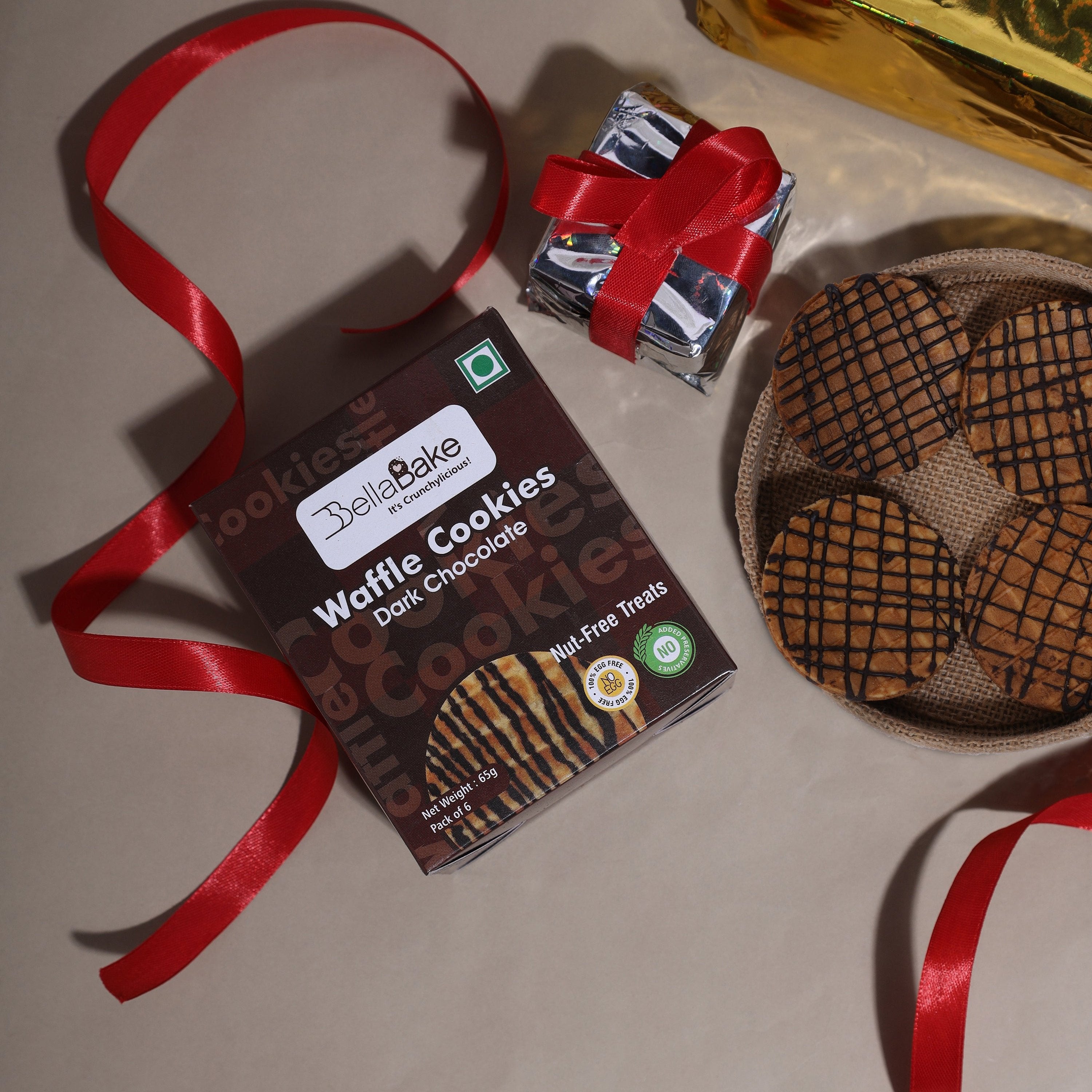 Waffle Cookies Dark-(Pack of 6 | 65 Gram)